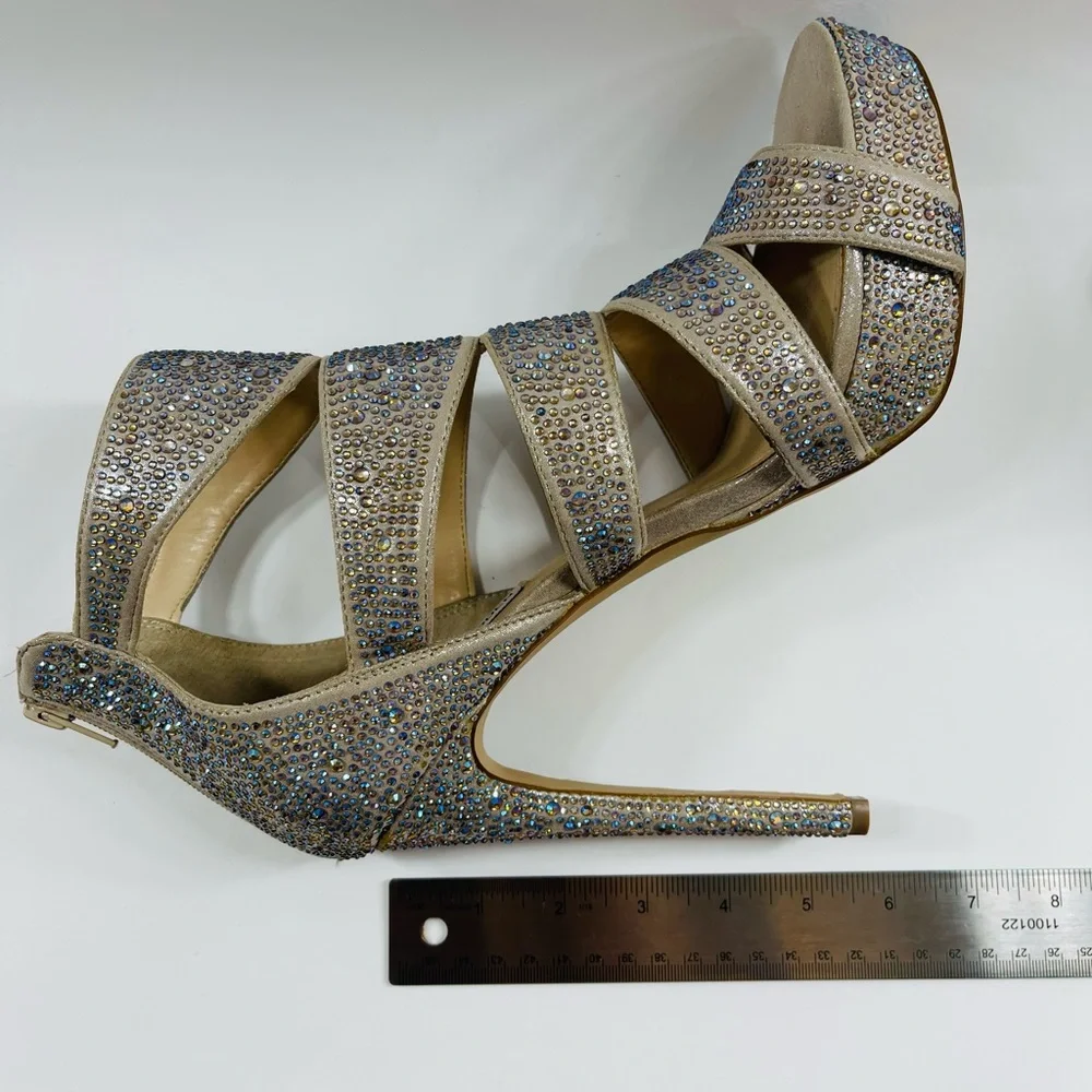 STEVEN MADDEN RHINESTONES HEELS 11M